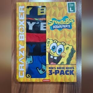 Nickelodeon SpongeBob SquarePants Crazy Boxer Briefs MENS LARGE NEW